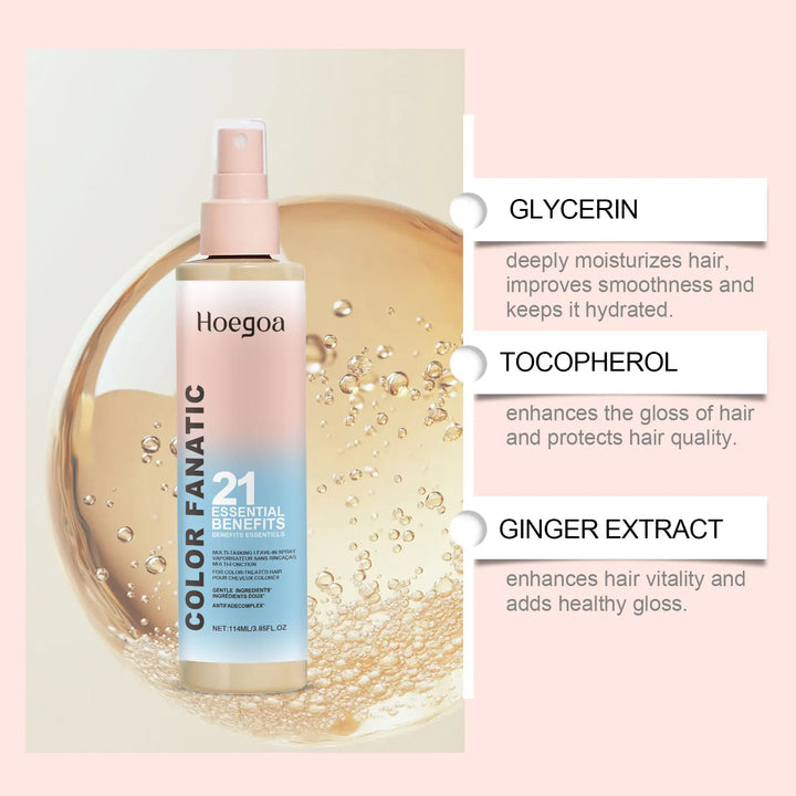 Heat Protectant Spray Protection For Color Treated Hair Thermal Protection Anti Frizz Detangling Leave In Conditioner Hair Care