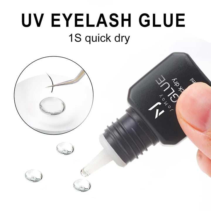 JOMAY UV GLUE Adhesive For Eyelash Extensions 0.1S Fast Drying Strong False Eye Lash Extension Glue Long Lasting UV Eyelash Glue