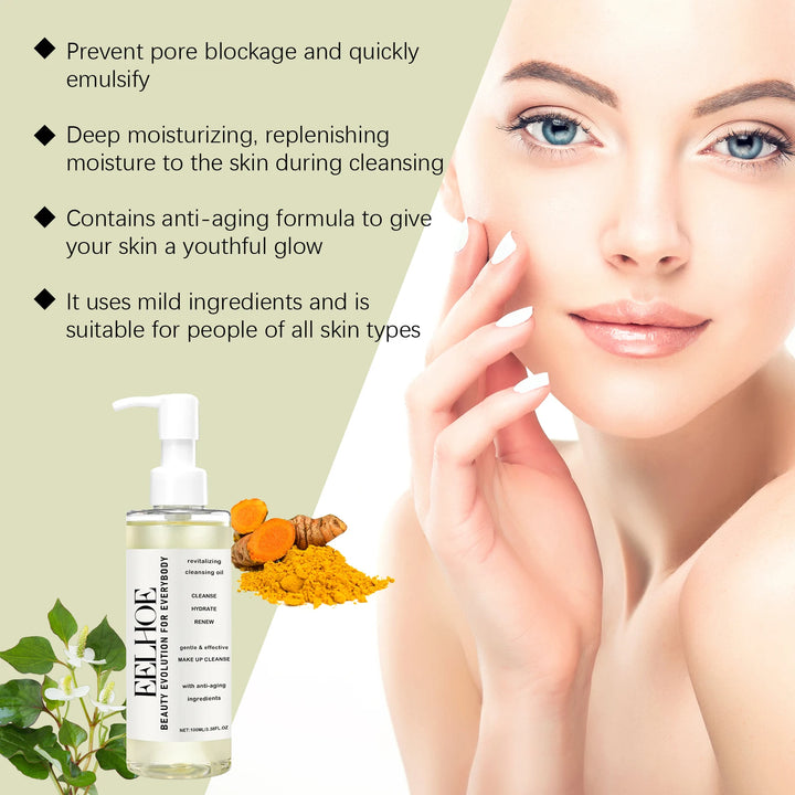 Gentle Cleansing Oil Makeup Remover for Sensitive Skin Non-Tightening Moisturizing Facial Care Soothing Facial Cleansing Oil