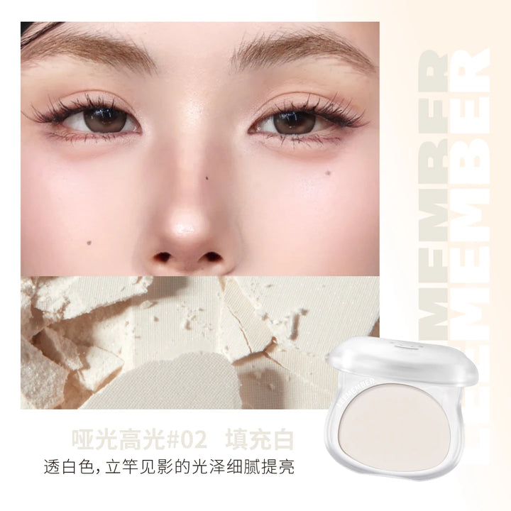 LEEMEMBER Contour Highlighter Powder Matte Fine Powder Longlasting Oil Control Natural Face Bronzer Brighten Makeup