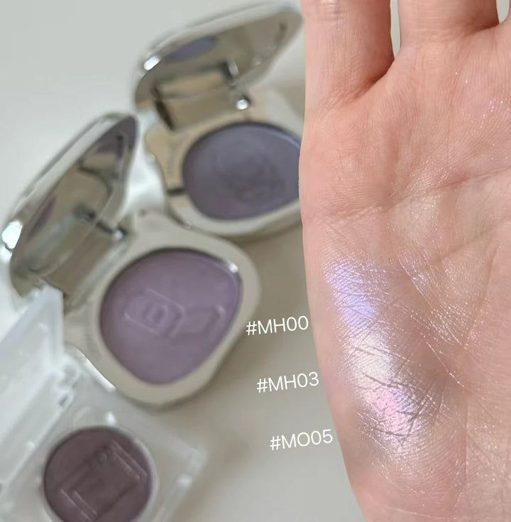 Leemember Stain Blush Baked Powder Soft Smooth Blusher Eyeshadow Gothic Nude Purple Natural Fine Flash Face Brighten Makeup