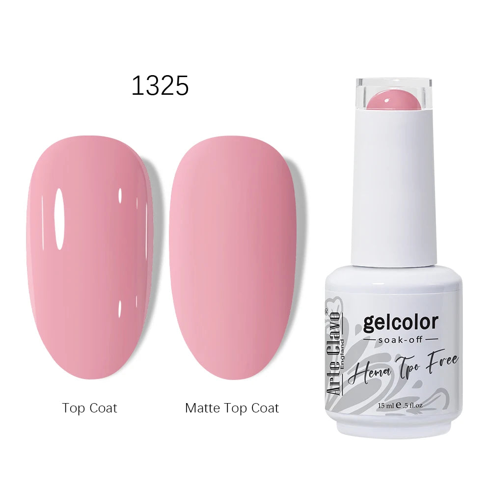 Arte Clavo 15ml HEMA TPO FREE Gel Nail Polish Pink Hybrid Nail Manicure Semi-permanent Enamels Varnish For UV LED Nails Supplies