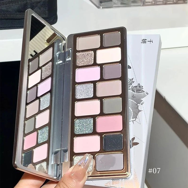 Chéeryep Makeup Eyeshadow Palette 16 Color Neutral Eye Shadow Plate Make Up Earth Color Matte Glitter Vegan,Cruelty-free