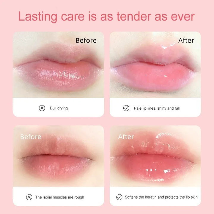 Honey Peach Lip Balm Color Change Lipstick Lips Plumper Moisturizing Hydrating Nourishing Lips Skin Care