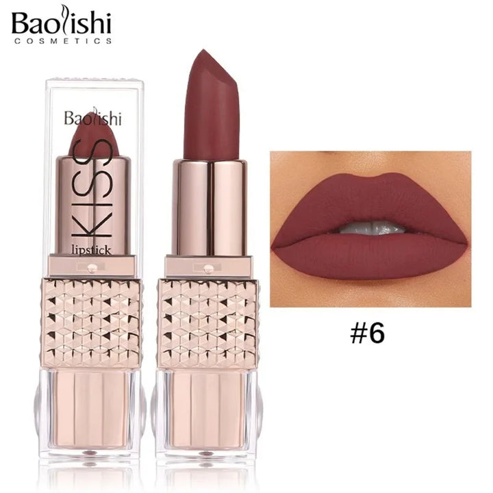 12 Colors Glitter Shiny Lipstick Waterproof Long Lasting Pearlescent Shimmer Lip Tint Diamond Easy Color Lipstick Deluxe Makeup
