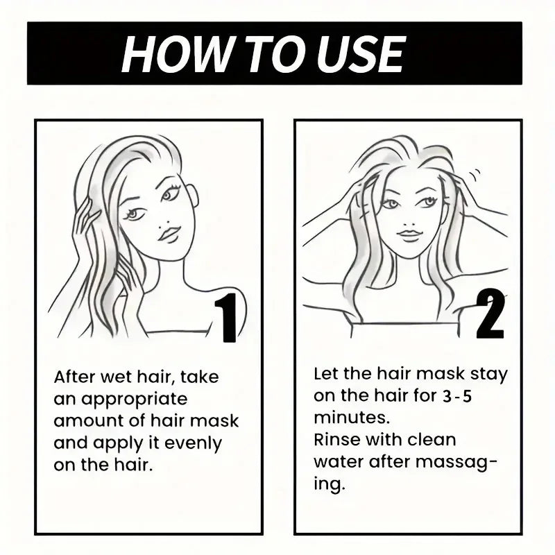 Keratine Magic Hair Mask Protein Straightening Repair Cream for Dry, Frizzy, Damaged Hair Professional Smoothing, Shining, and Deeply Moisturizing Care 60G/30G