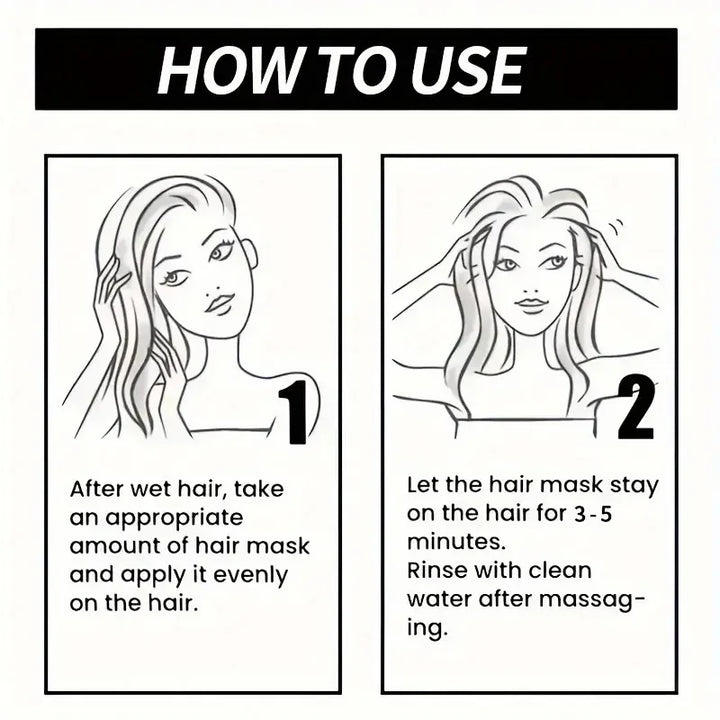 Keratine Magic Hair Mask Protein Straightening Repair Cream for Dry, Frizzy, Damaged Hair Professional Smoothing, Shining, and Deeply Moisturizing Care 60G/30G