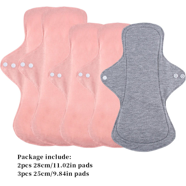 5PCS Breathable Cotton Sanitary Pads Daily Underwear Panty Liners Washable Reusable Comfortable Maternity Pads for Women