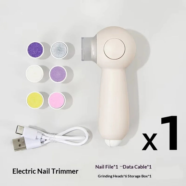 Children's Nail Grinder Set with LED Night Vision Electric Nail Care Kit for Toddlers Mom and Baby's Handy Assistant