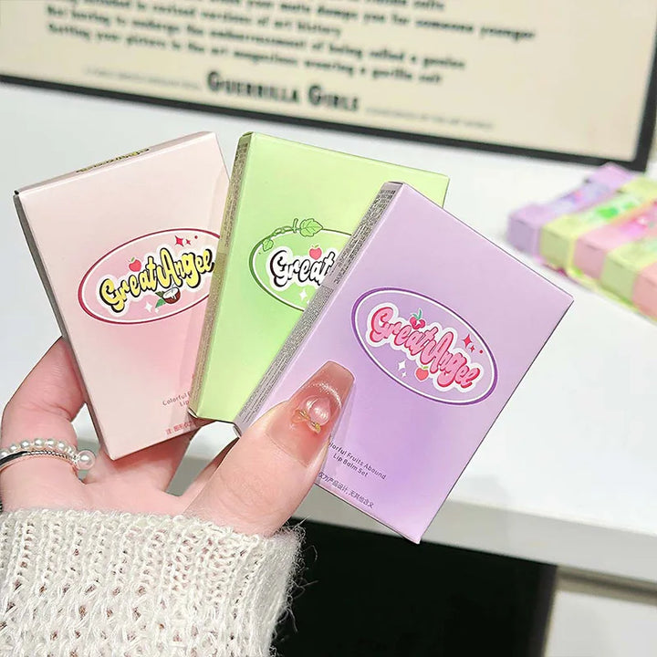 1/3Pc Fruit Lip Balm Moisturizing Clear Lip-Primer Mask Cute Jelly Tinted Lip Stick Lighten Lines Plump Lip Care Makeup