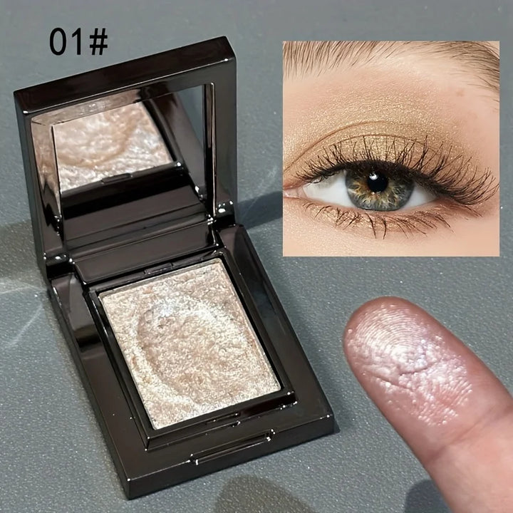 Single Color Glitter Eyeshadow Waterproof Sweatproof Long Lasting Highlight for Party Cosplay