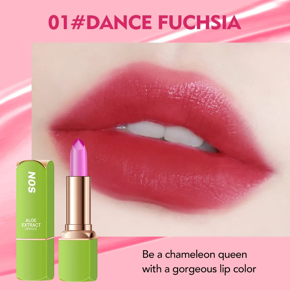 Aloe Vera Color Changing Lipstick – Moisturizing PH Reactive Lip Balm, Transfer-Resistant Long-Lasting Lip Color, Natural Flush
