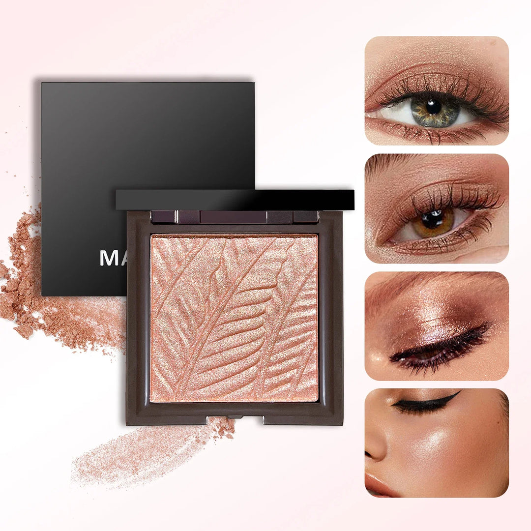 Star Eyes Mini Silver Block 3-in-1 Multifunctional Powder – Highlighter, Eyeshadow & Contour, All-in-One Formula, No Fallout