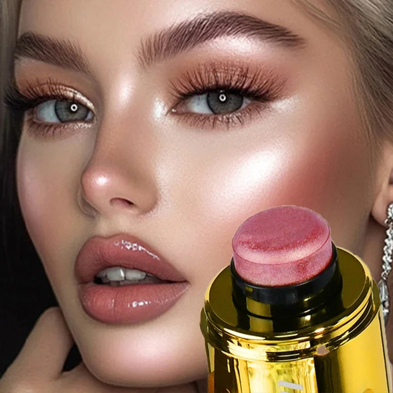 Pearl Peach Cheek Highlight Blush Stick Bronzers Contouring Shimmer Rouge Cream Glowing Brightening Skin Tone Cosmetics Tubes
