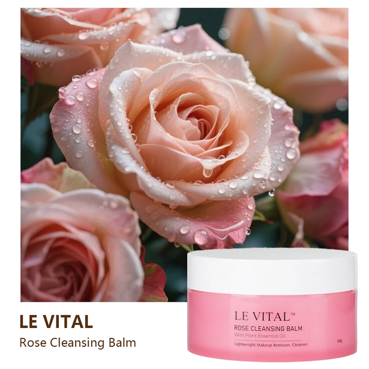 Makeup Remover Cream Citrus And Rose Essence Deep Cleaning Hydrating Makeup Remover Coconut Oil Infused Facial Cleanser 3.17oz