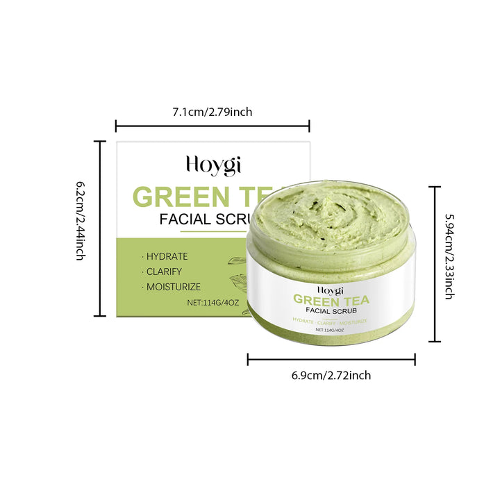 Green Tea Facial Scrub Deep Pore Cleansing Hydrating Blackhead Removal Dead Skin Gentle Exfoliating Scrub Skin Renewal Skin Care
