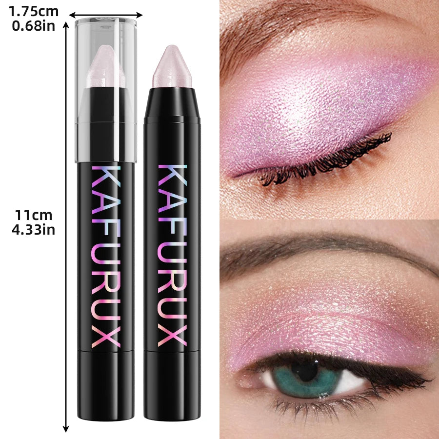 25 Colors Glitter Eyeshadow Eyeliner Pencil Waterproof Pearlescent Matte Nude Eye Shadow Korean Makeup Gift Highlighter Pen Tool