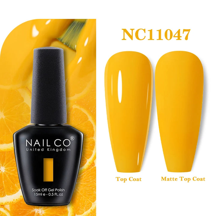 NAILCO 131Colors Vernis Semi Permanent UV Varnish Gel Nail Polish Nails Art Gel Manicure TOP BASE Varnish Hybrid