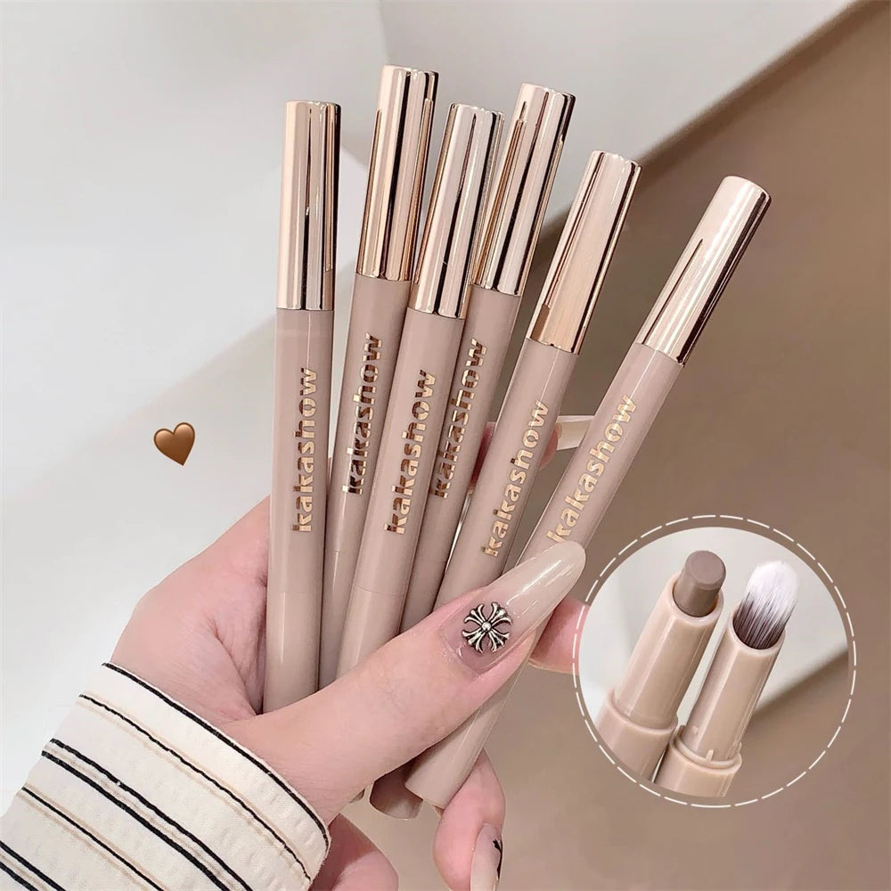 3D contouring pen Long Lasting Waterproof Matte Bronzer Stick Nose Shadow Contour Pen With Brush Facial Contour Stick Makeup