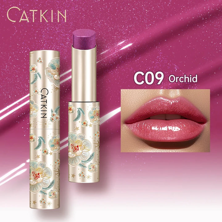 CATKIN GLOSSY LIP BALM Hydrating Lip Stick Lip Tint Lipstick Long Lasting 12H Hydration Moisturize, Protect & Soothe Dry Lips