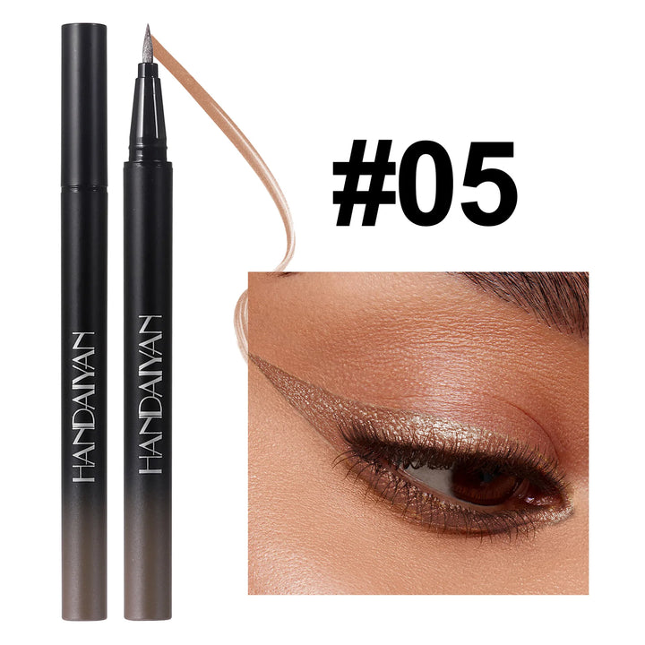 Waterproof Glitter Luster Liquid Eyeliner Pencil Long Lasting Purple Pink Blue Metallic Eye Liner Pen Cosmetic Makeup for Eyes