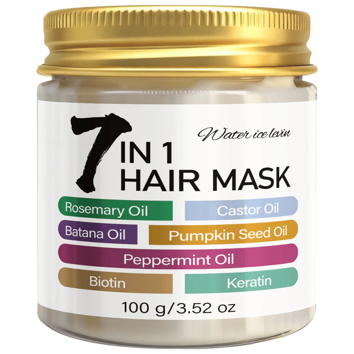 Rosemary & Castor Oil Hair Mask with Keratin, Batana & Peppermint Oil Smoothing Nourishing Treatment for Dry Hair 100g