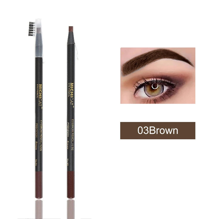 1PC Eyebrow Pencil Waterproof Microblading Eyebrow Pen Tint Tattoo Eyebrows Makeup 6 Colors Natural Long Lasting Eye Brow Pencil