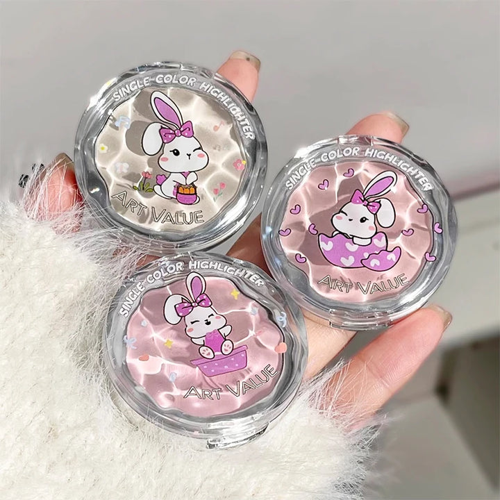 ART VALUE Face Highlighter Palette Matte Contour Concealer Brightening Beige Highlights Eyes Lying Silkworm Powder Makeup Beauty