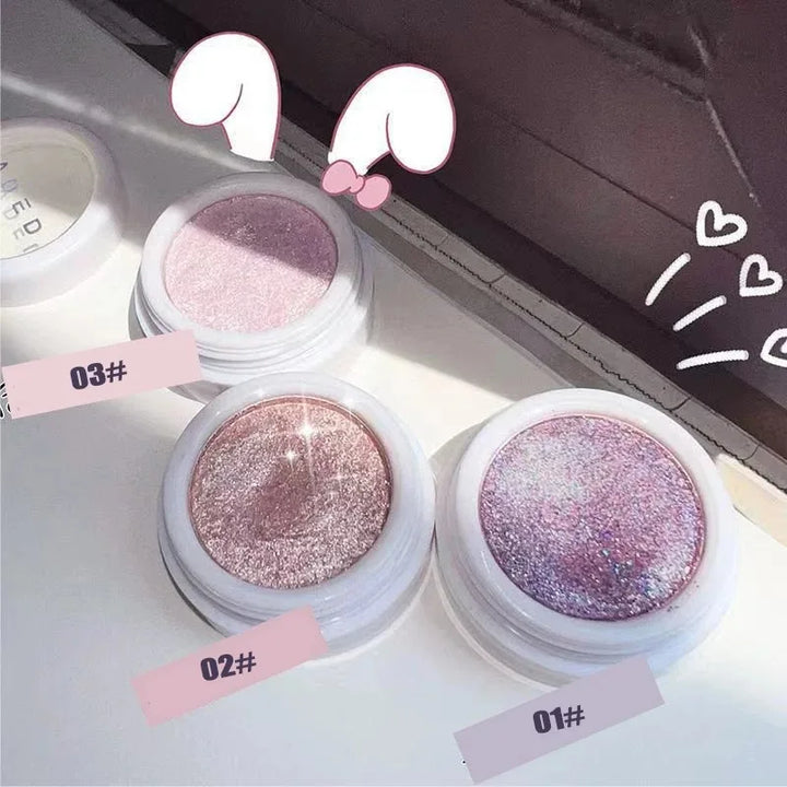 Monochrome Glitter Eyeshadow Gold Shining Brighten Eyes Makeup Long Lasting Eye Brightening Makeup Pearlescent Shimmer EyeShadow