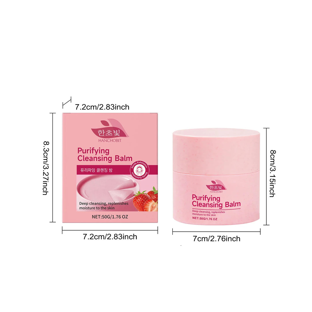Clean Makeup Remover Cream Strawberry Dissolve Makeup Remove Dirt Blackhead Purify Pore Moisturize Nourish Makeup Remover Cream