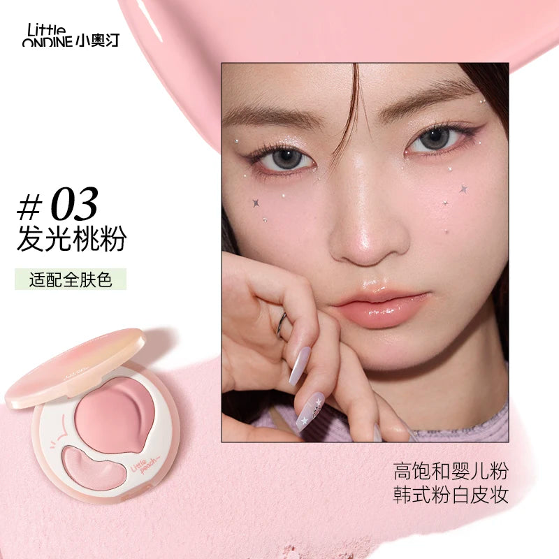 LITTLE ONDINE Peach Highlight Cream Double Effect Brightening Three-dimensional High Disc Matte Face Brightening Depression