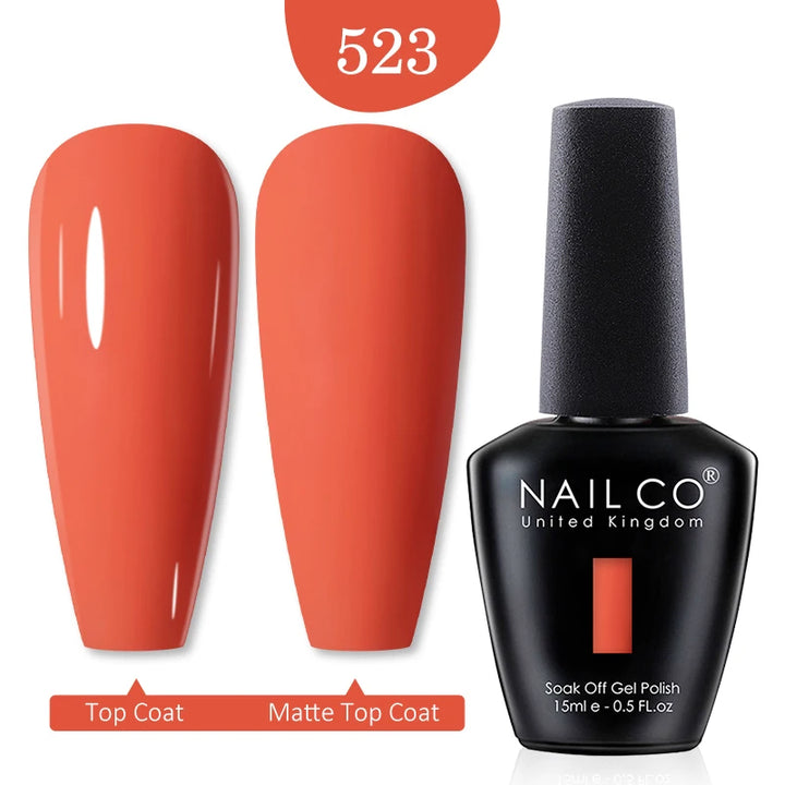 NAILCO Red Colors Series 15ML Nail Gel Polish Nail Supplies Semi Permanent For Nail Art Manicure Soak Off LED UV Hybrid Varnish