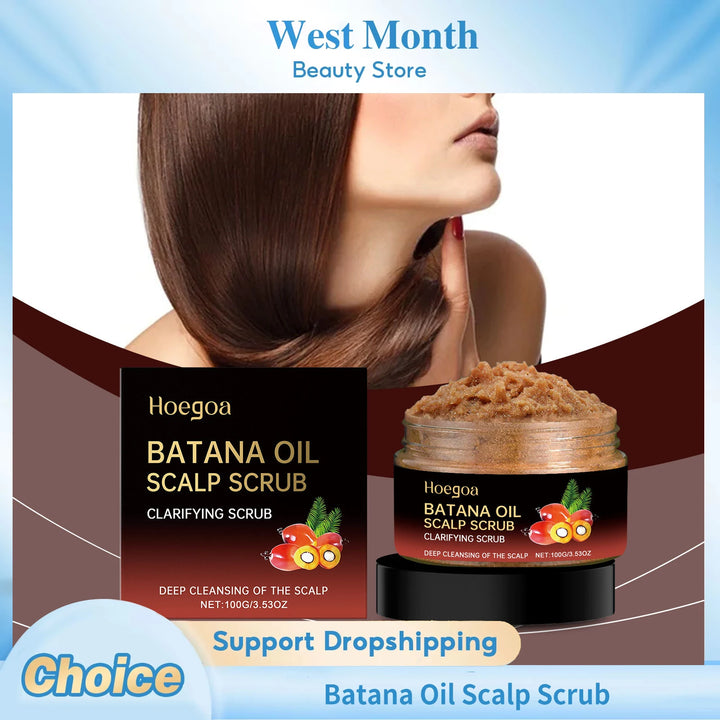 Batana Oil Scalp Scrub Deep Cleansing Oil Control Remove Dirt Moisturizing Nourish Repair Smooth Refreshing Soothing Scalp Scrub