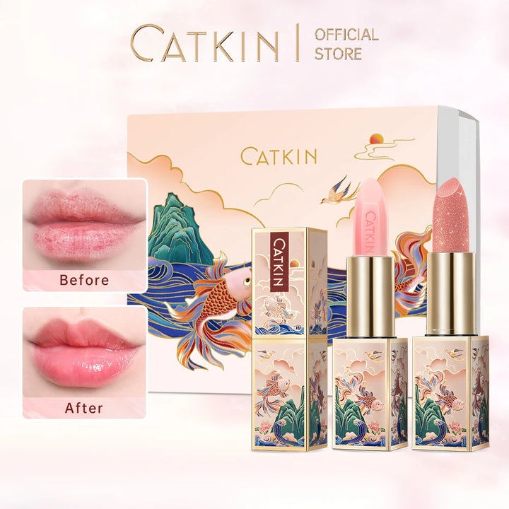 CATKIN Moonlight Lip Balm 3PCS SET Glossier with Nutritious Formulation for Instant Shine, Colour Changing Lip Balm