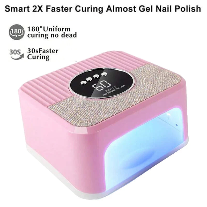 LED Nail Lamp Diamond UV Lights With LCD Display & 4 Timers Setting  Automatic Sensor LCD Display for Gel Nails