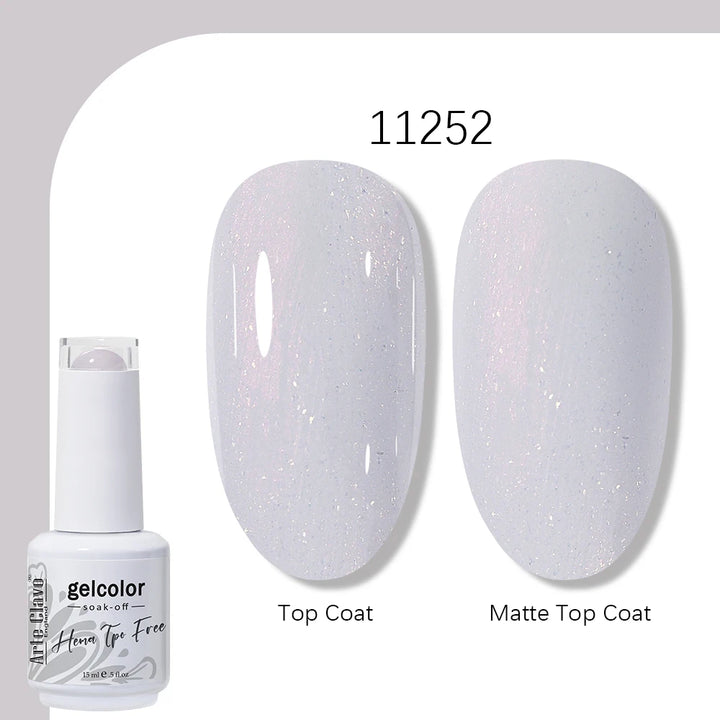 Arte Clavo Solid Color Gel Nail Polish 15ml Soak Off UV LED Gel Semi-Permanent Glitter Polish For Manicure Nail Art Salon Gel