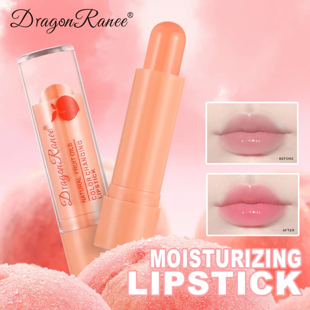 Moisturizing Peach Orange Color Changing Lipstick Long Lasting Nutritious Lip Balm Temperature Change Lip Stain Tint Cosmetics