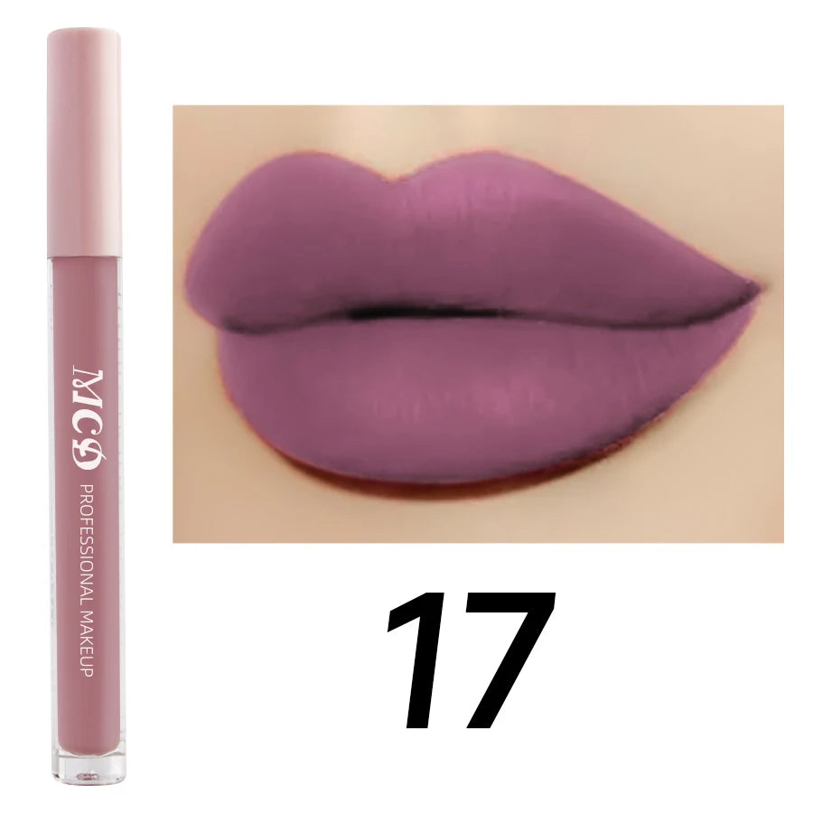 1PC Dark Brown Matte Velvet Lip Gloss Waterproof Liquid Lipstick Nude Brown Lips Korean Makeup for Lip Tint Lip Glaze Cosmetics