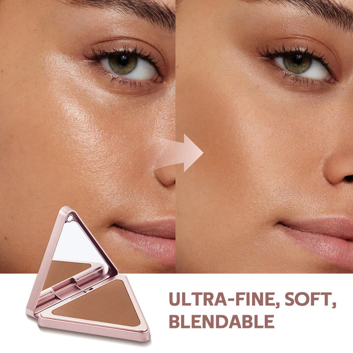 Lakerain Matte Bronzer Powder Long Lasting Makeup Effect Waterproof Sweatproof Setting Powder Oil Control Bronzer Face Makeup