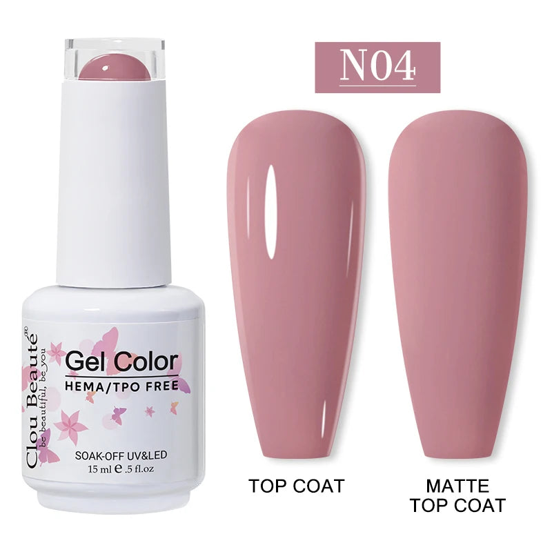 Clou Beaute 15ml HEMA TPO FREE Gel Nail Polish Vernis Semi Permanent UV Nail Art Varnish Lakiery Hybrydowe Manicure Gel Polish