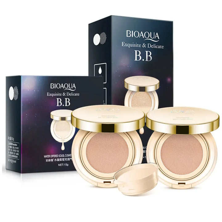 BIOAQUA  Waterproof Matte Air Cushion Poreless BB＆CC Cream High Coverage Oil-control Soft Face Makeup Foundation Base Cosmetics