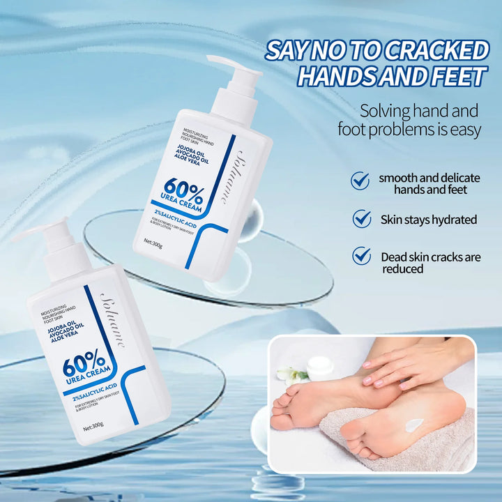 Urea Cream 60% Unisex Whole Body Lotion Moisturizer Hydrates & Nourishes Foot Care for Softening Skin for Dry Cracked Rough Skin