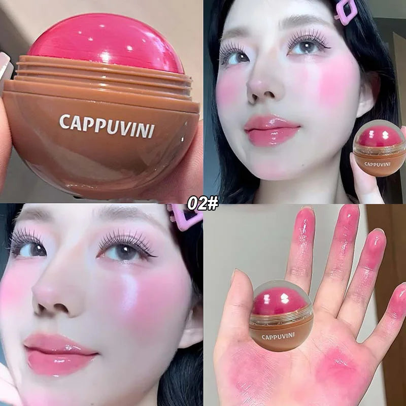 Juice Face Blusher Smooth Cheek Eye Cream Blush Mirror Natural Look Brighten Highlighter Balm Rouge Waterproof Contour Makeup