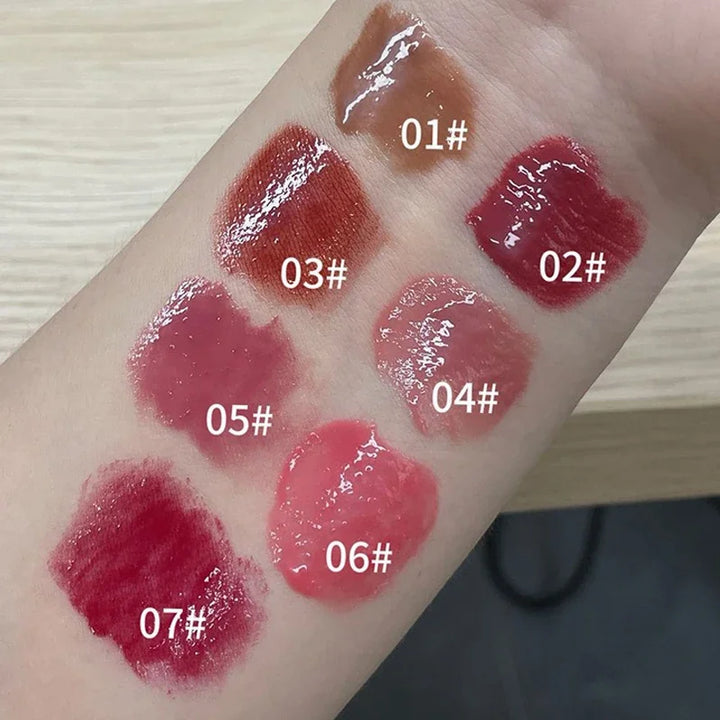 Strawberry Jelly Lipsticks Moisturizing Water Gloss Lip Stick Tint Mirror Clear Lip Gloss Non-Sticky Lips Makeup Korean Cosmetic