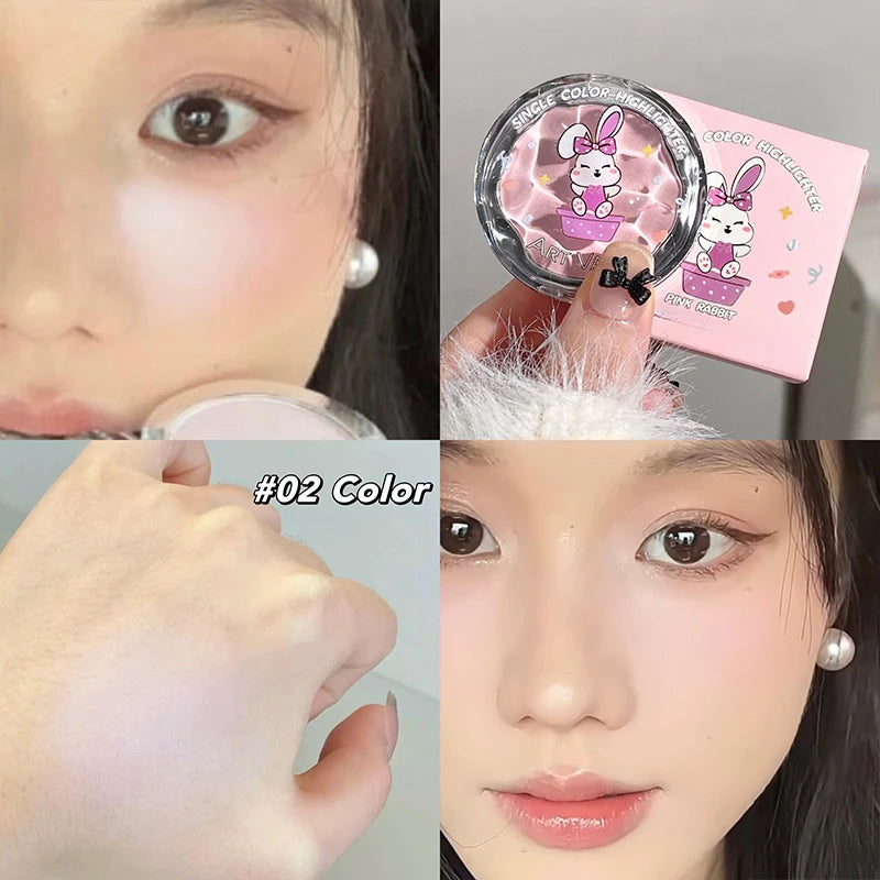 ART VALUE Face Highlighter Palette Matte Contour Concealer Brightening Beige Highlights Eyes Lying Silkworm Powder Makeup Beauty