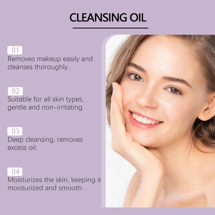Grape Seed Cleansing Oil Nourish Moisturizing Face Smooth Soothe Dissolve Remove Makeup Not Irritaing Lightweight Cleansing Oil