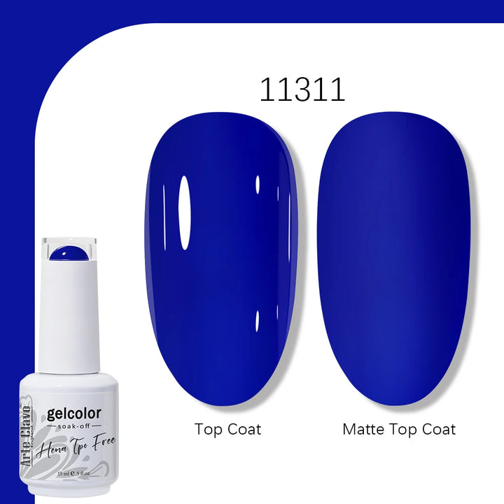 Arte Clavo Solid Color Gel Nail Polish 15ml Soak Off UV LED Gel Semi-Permanent Glitter Polish For Manicure Nail Art Salon Gel