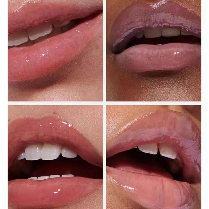 1 pcs Soft Tube Mirror Lip Gloss Lip Oil Nude Brown Plumping Lip Gloss Moisturising Transparent Lipgloss Beauty Cosmetics Makeup