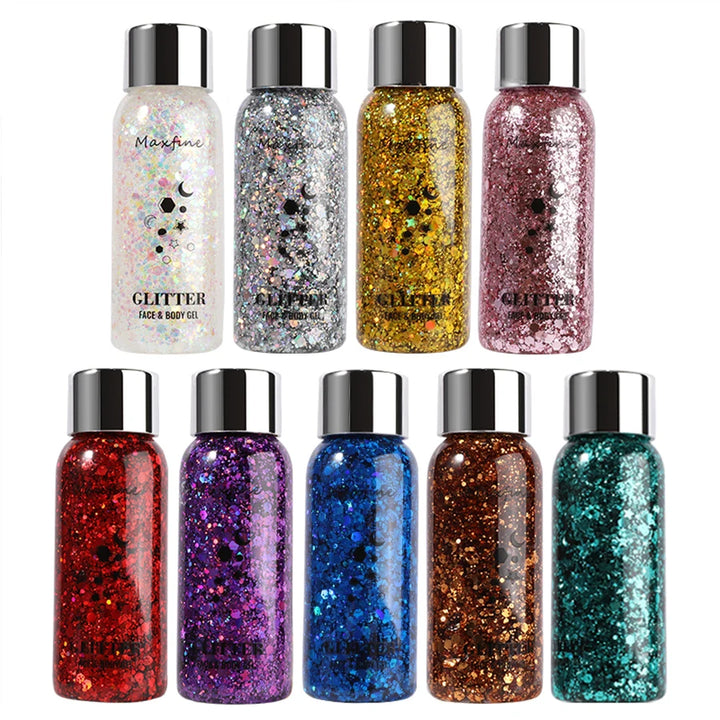 Body Glitter Gel Sequins Long Acting Face Eyes Hair Prom Party Mermaid Scales Not Easy To Take Off Makeup