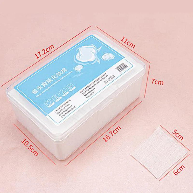 1000Pcs Disposable Makeup Cotton Wipes Soft Remover Pads Facial Cleansing Paper Wipe Cosmetic Pad With Box Beauty Tool
